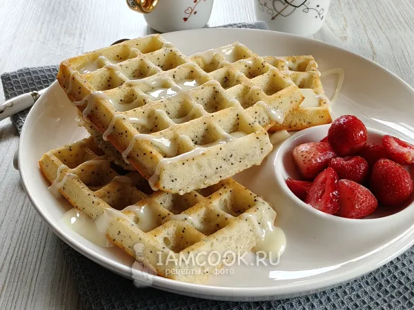 Фото блюда: Вафли на кефире в духовке