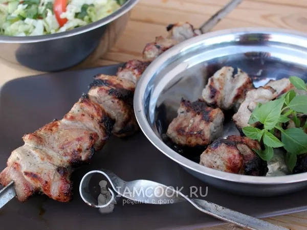 Фото блюда: Шашлык, маринованный с песто