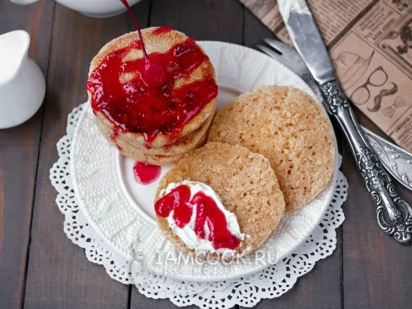 Фото блюда: Сладкие лепёшки на сковороде