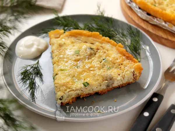 Фото блюда: Открытый пирог с минтаем