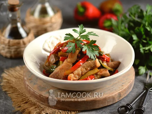 Фото блюда: Мясо по-тайски с огурцами