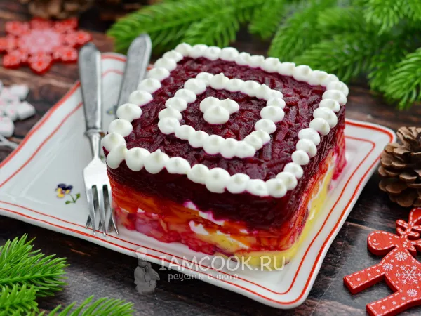 Фото блюда: Салат «Шуба» без селедки