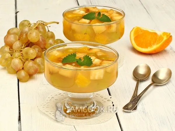 Фото блюда: Фрукты в чайном желе