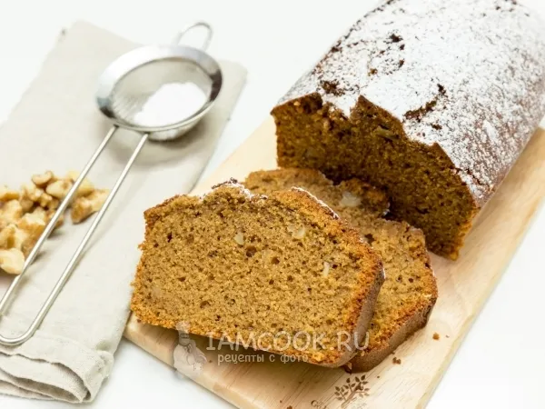 Фото блюда: Кофейный кекс с корицей и орехами