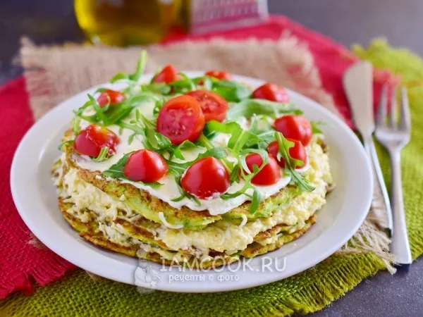 Фото блюда: Торт из кабачковых блинчиков