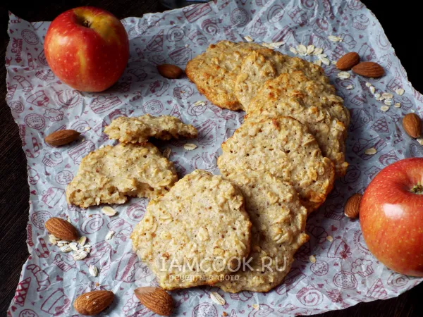 Фото блюда: Овсяное печенье с яблоком на кефире