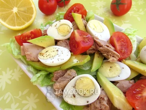 Фото блюда: Салат из авокадо с тунцом