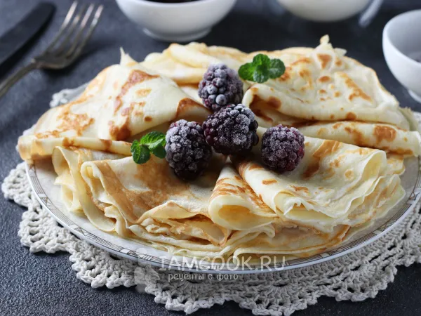 Фото блюда: Блины «Вологодское кружево» на кефире