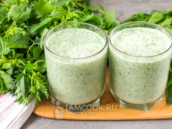 Фото блюда: Смузи из кефира с крапивой и яблоком