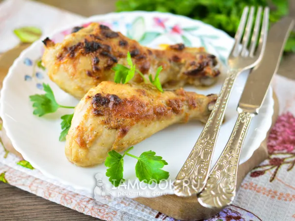 Фото блюда: Куриные голени с горчицей в духовке