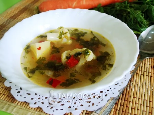 Фото блюда: Овощной суп с цветной капустой