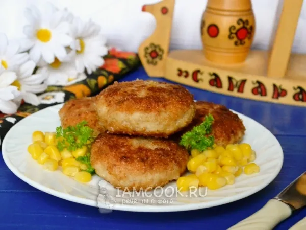 Фото блюда: Куриные котлеты с гречкой