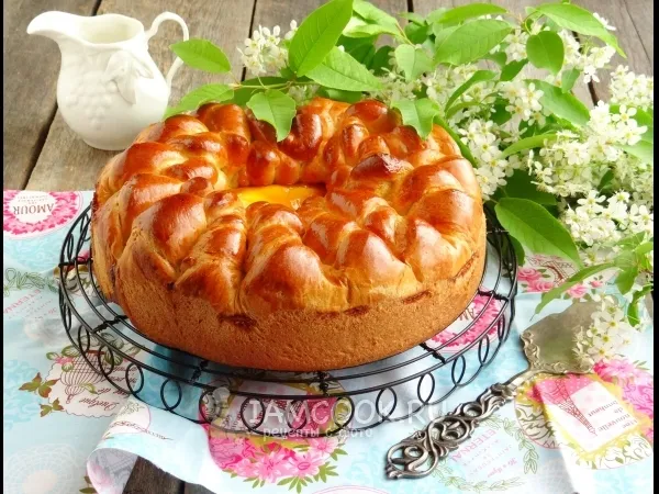 Фото блюда: Пирог со сливочным сыром и джемом