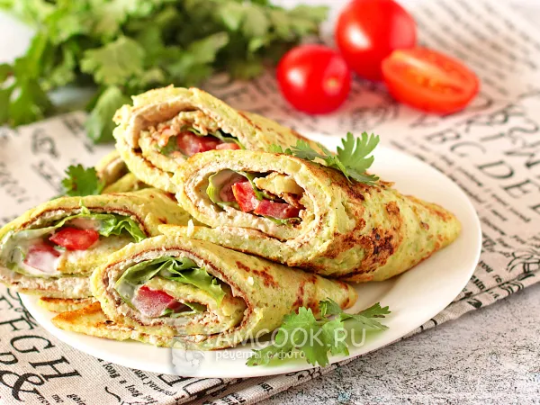 Фото блюда: Рулетики из кабачков и куриного фарша