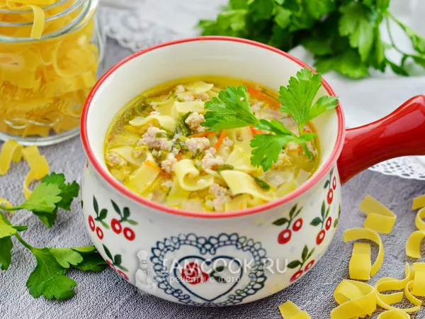 Фото блюда: Суп-лапша с фаршем