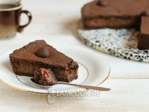 Фото блюда: Баскский пирог с вишней и заварным кремом