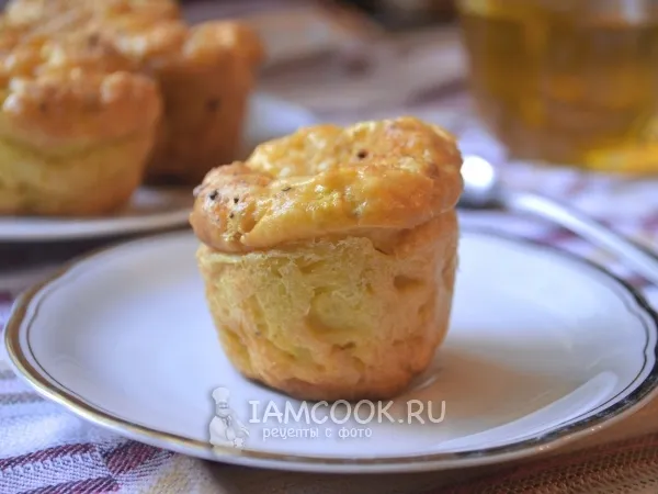 Фото блюда: Творожные маффины с кабачком