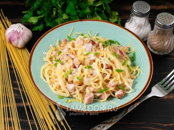 Фото блюда: Паста карбонара без яиц