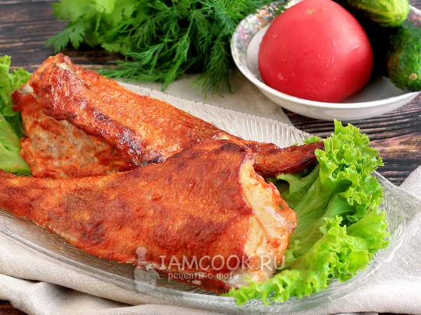 Фото блюда: Морской окунь, запеченный в духовке под майонезным соусом