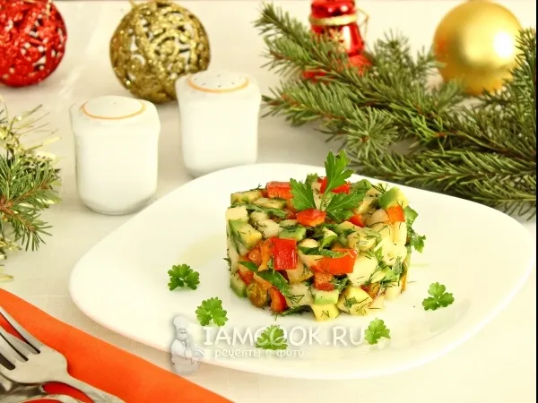 Фото блюда: Салат с авокадо и грушей