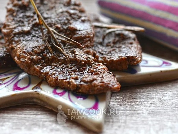 Фото блюда: Стейк из говядины на сковороде