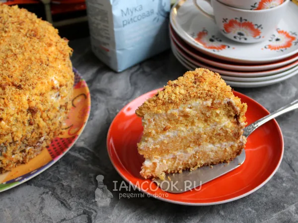 Фото блюда: Морковный торт с рисовой мукой (безглютеновый)