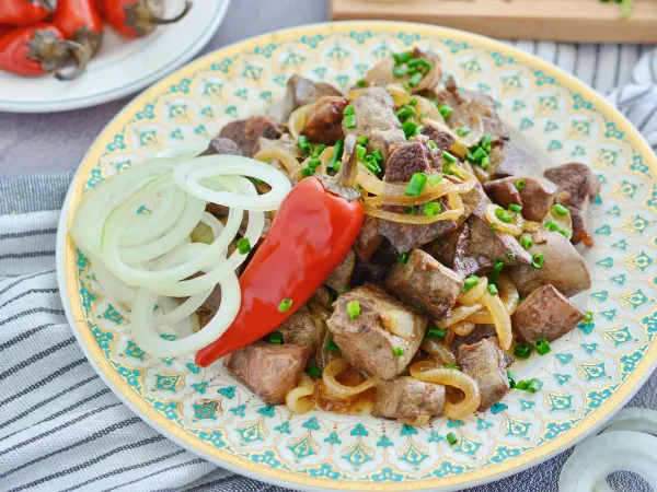 Фото блюда: Каурдак из печени и сердца