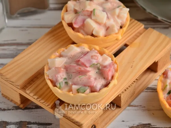 Фото блюда: Тарталетки с икрой мойвы и перепелиными яйцами