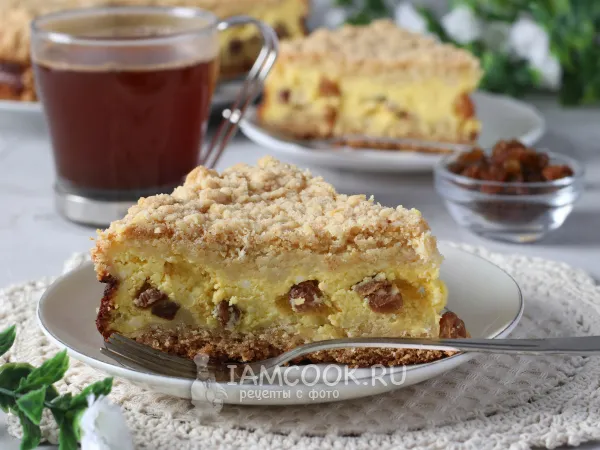 Фото блюда: Королевская ватрушка с изюмом и творогом