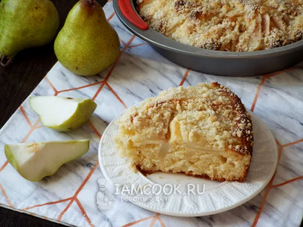 Фото блюда: Пирог с грушей из дрожжевого теста