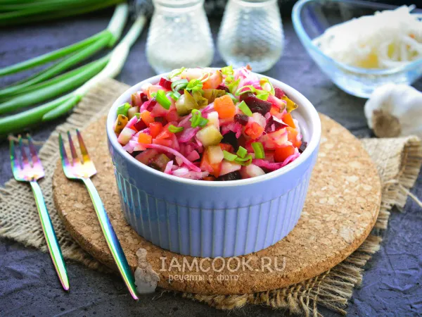 Фото блюда: Винегрет с чесноком