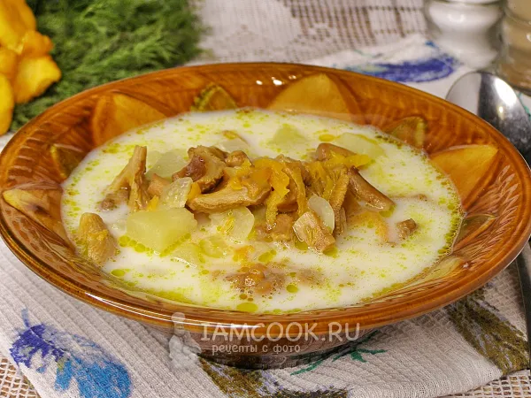 Фото блюда: Молочный суп с лисичками
