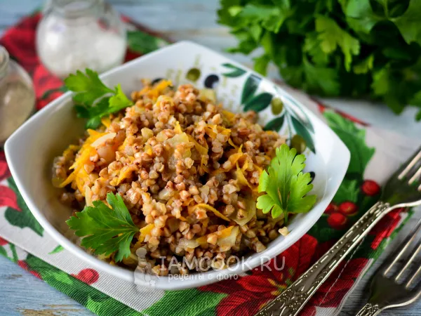 Фото блюда: Гречка на сковороде