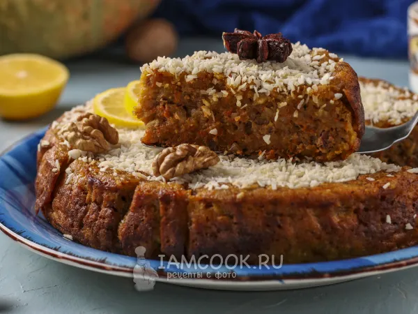 Фото блюда: Тыквенный манник с лимонной пропиткой