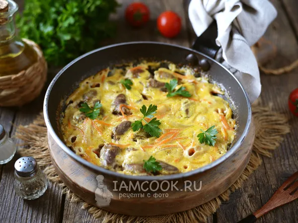 Фото блюда: Куриные сердечки в сметане в духовке