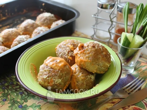 Фото блюда: Тефтели мясные в сметанно-томатном соусе