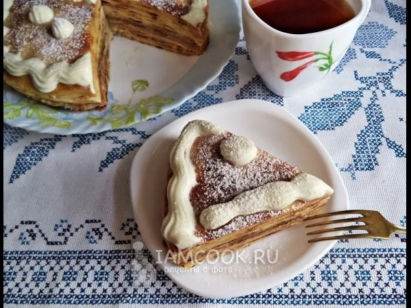 Фото блюда: Блинный торт со сметанным кремом