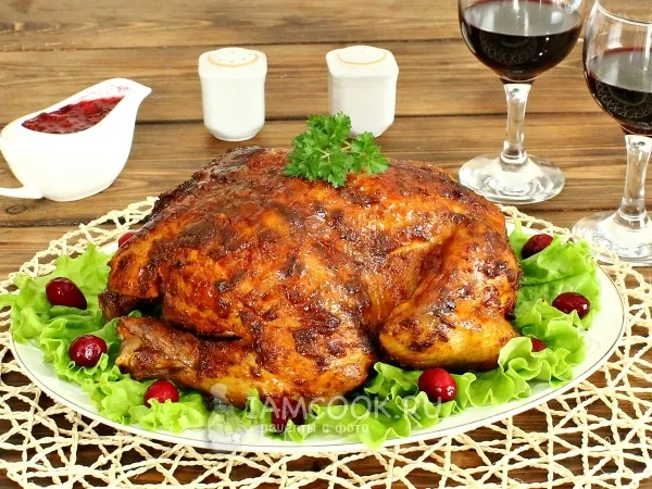 Фото блюда: Курица в духовке целиком в фольге