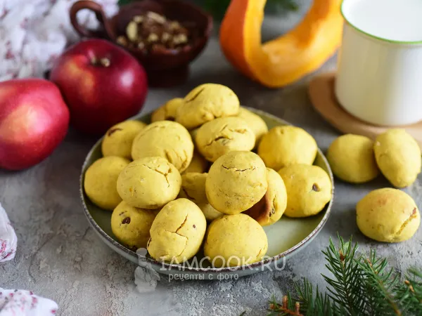 Фото блюда: Тыквенное печенье с изюмом