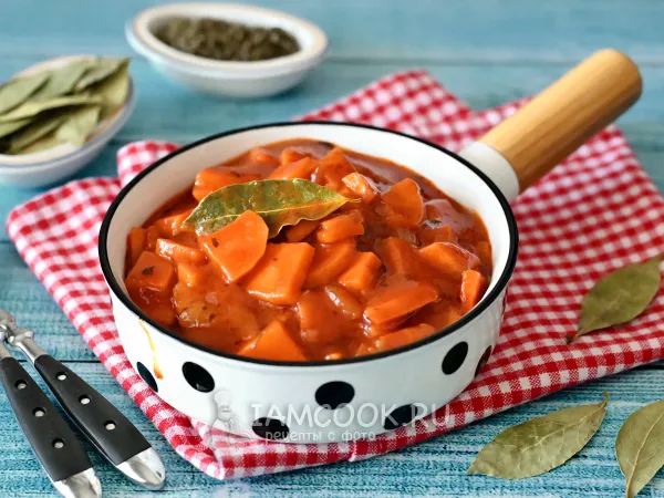 Фото блюда: Морковь в томатном соусе