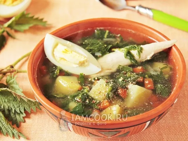 Фото блюда: Щи из крапивы с яйцом