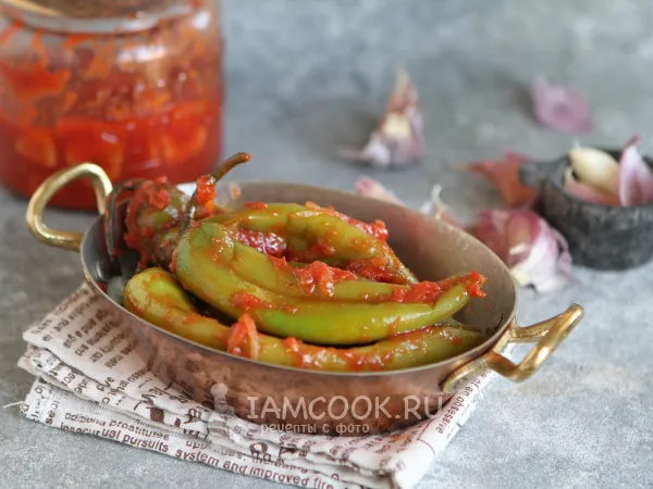Фото блюда: Дунганский перец в томатно-чесночном соусе