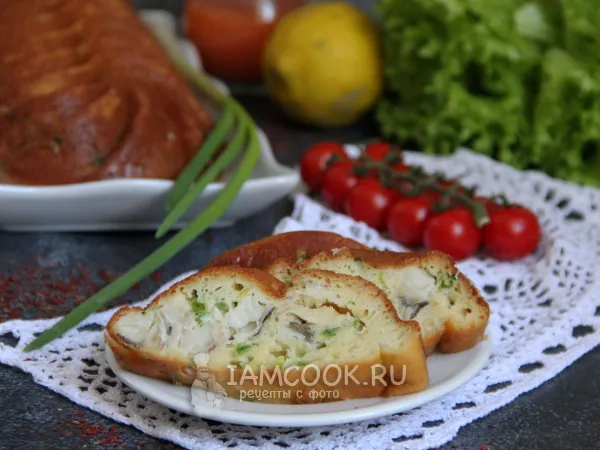 Фото блюда: Заливной пирог с пикшей