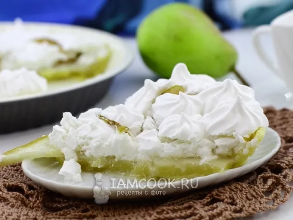 Фото блюда: Песочный пирог с грушей