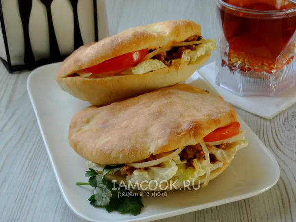 Фото блюда: Пита с фаршем