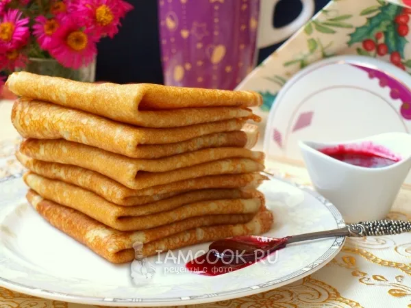 Фото блюда: Заварные блины на кислом молоке (с кипятком)