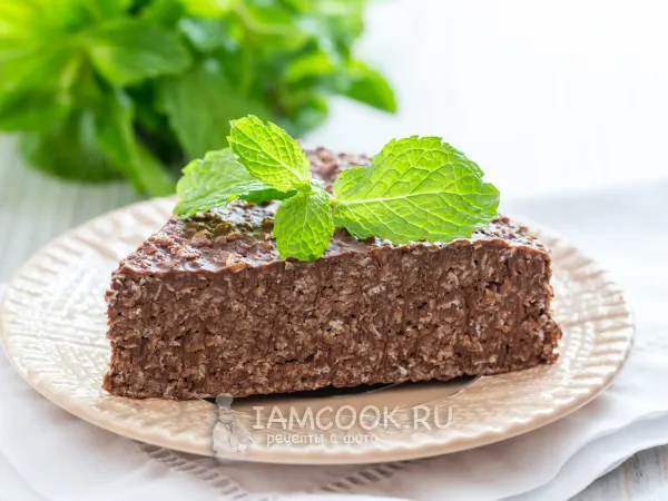 Фото блюда: Диетический овсяный пирог без выпечки