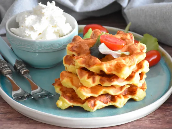 Фото блюда: Творожные венские вафли с сыром