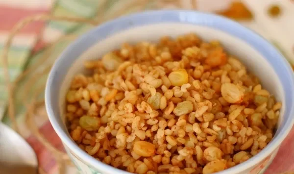 Фото блюда: Каша из булгура с изюмом