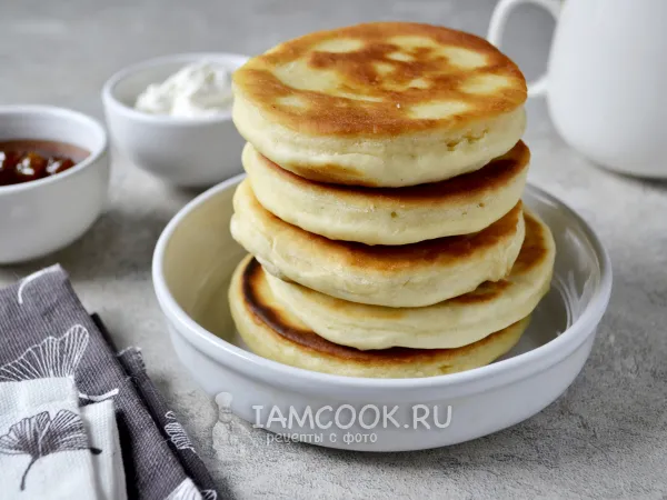 Фото блюда: Плюшки на кефире на сковороде